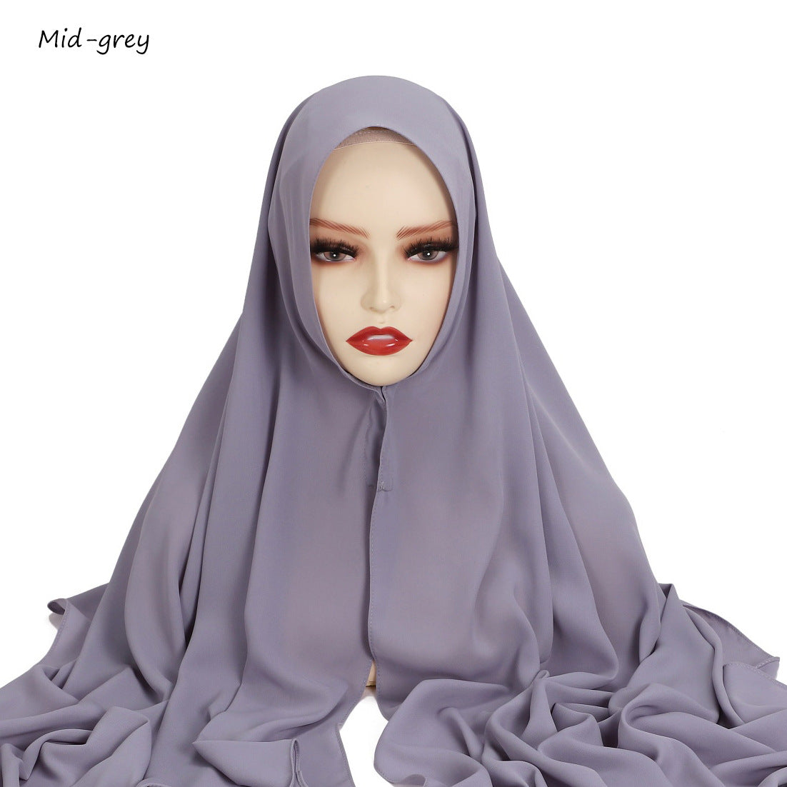 Solid-color High-quality Silky-soft Thick Chiffon With Built-in Magnets