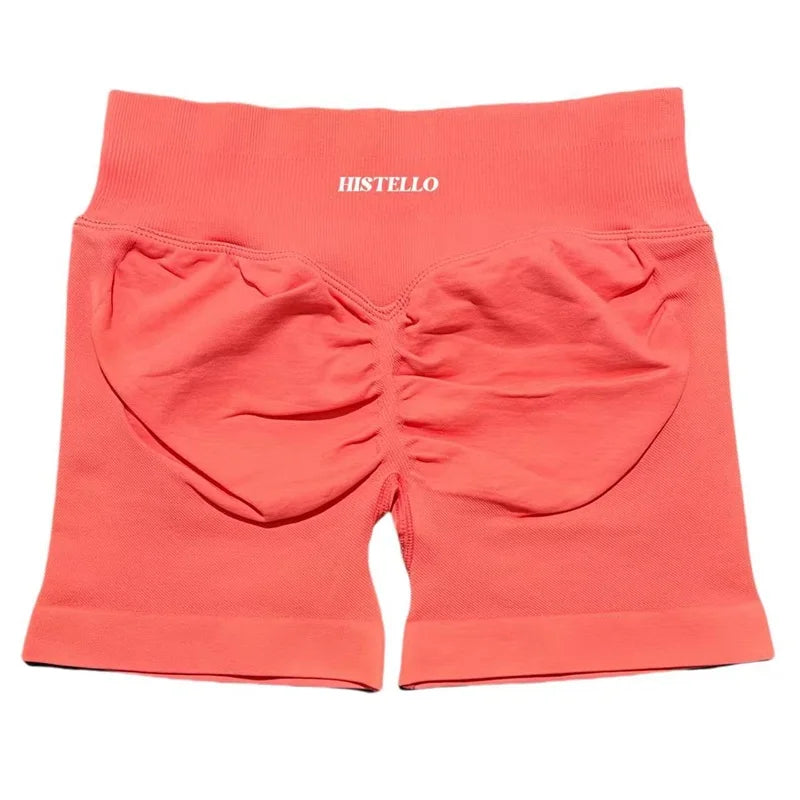HISTELLO Sports Shorts Df Substitute High Waist Women Yoga Workout Short Seamless Leggings Stretch Fitness Running Gym Shorts