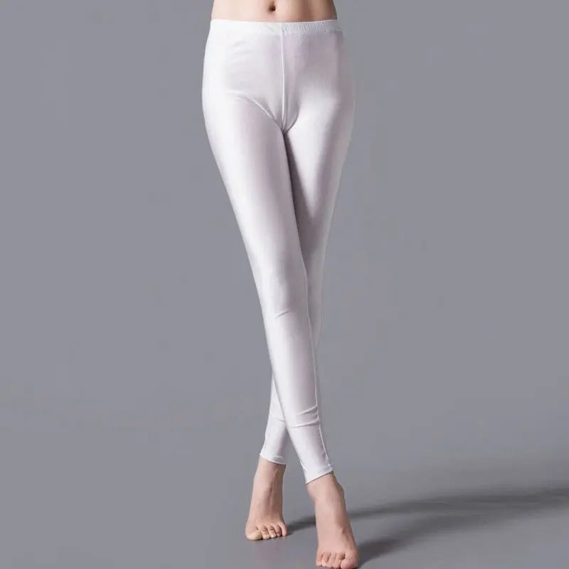 2024 New Satin Glossy Pants High Waist Sport Women Fitness Shiny Yoga Pants Tights Leggings High Elastic Glossy Leggings