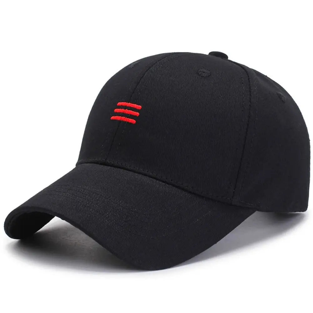 Hat trendy simple three horizontal bars Summer Baseball Men Women's fashion leisure sunshade Cap