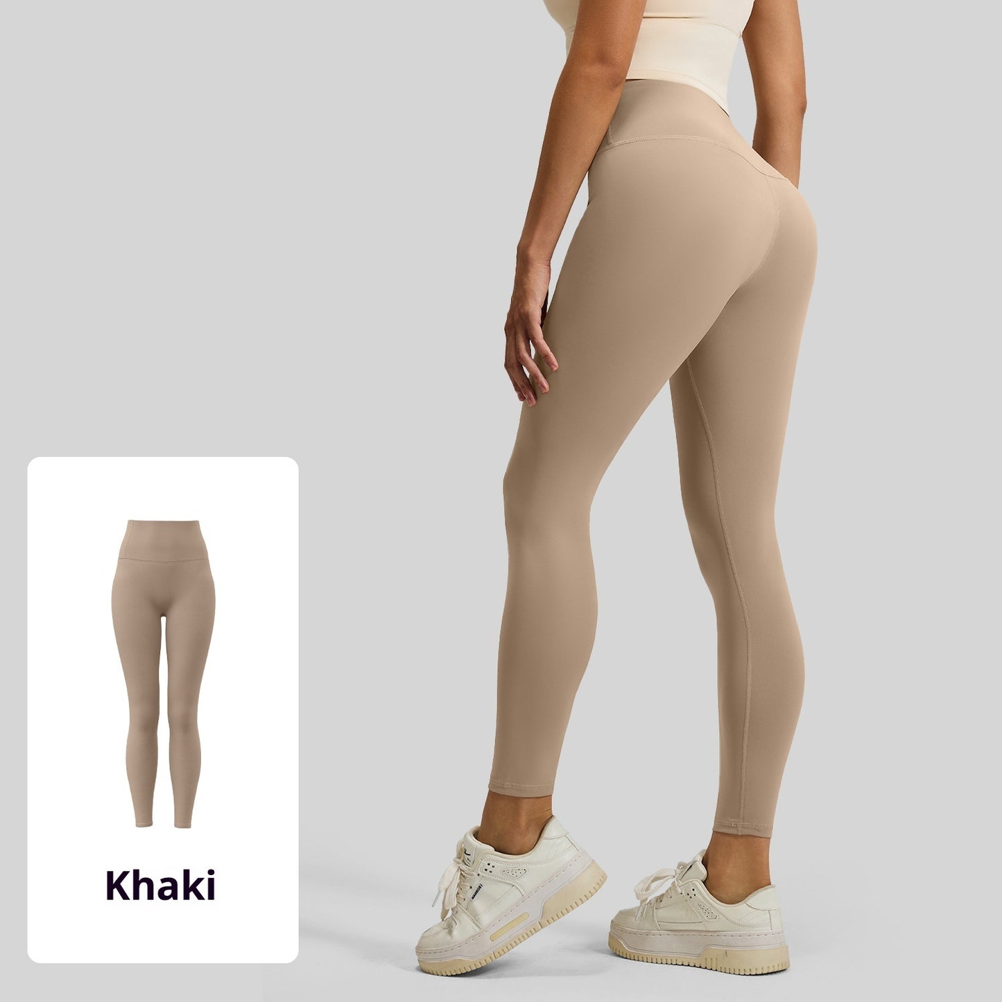 Peach High Waist Hip Lift Stretch Nude Feel Outerwear