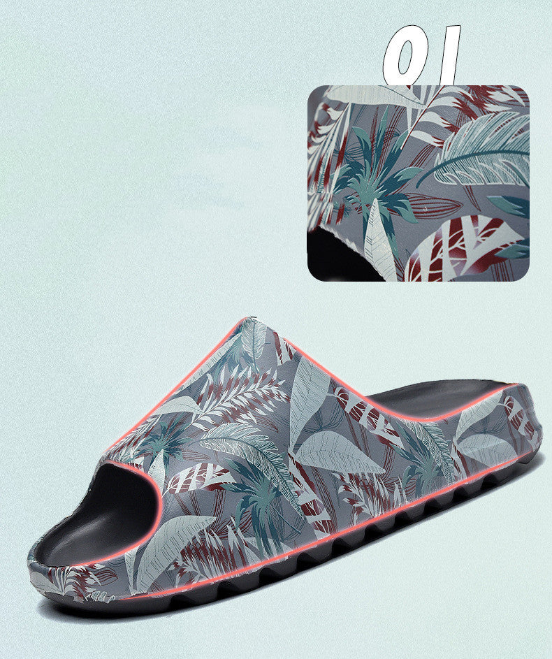 One Word Slippers Coconut Slippers Leaves  Trend Sandals