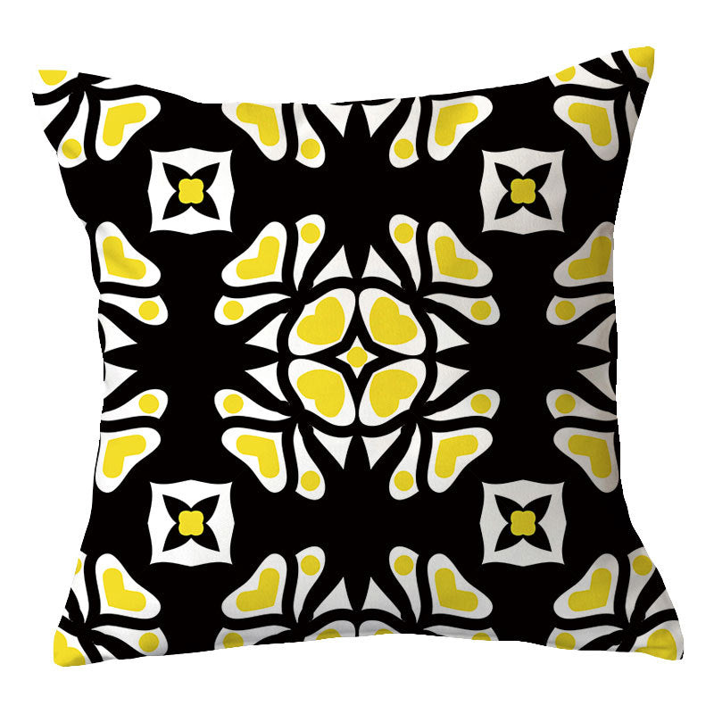 Traditional Geometric Mandala Cushion Cover