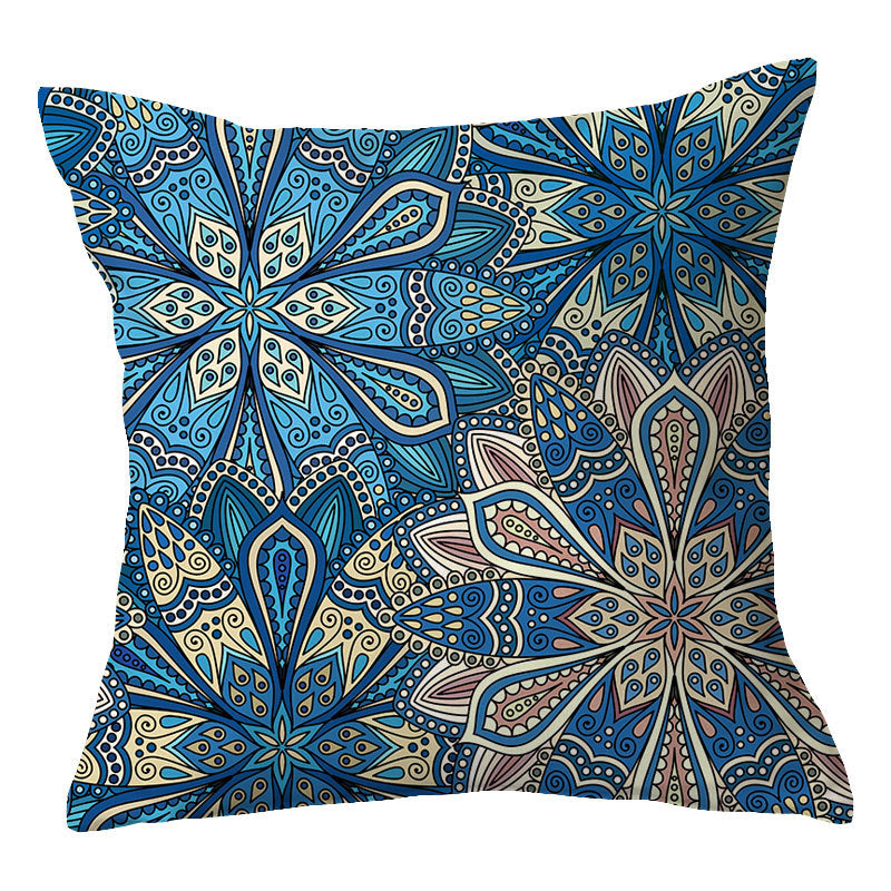 Traditional Geometric Mandala Cushion Cover