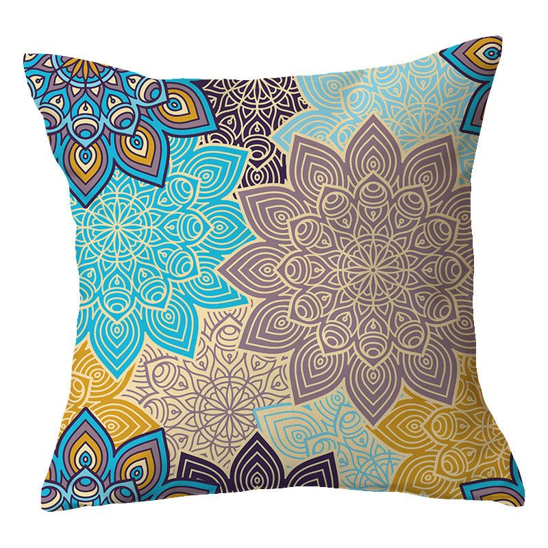 Traditional Geometric Mandala Cushion Cover