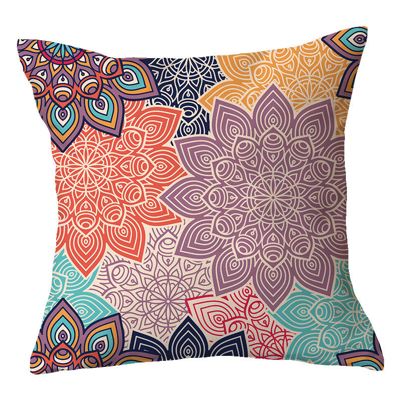 Traditional Geometric Mandala Cushion Cover
