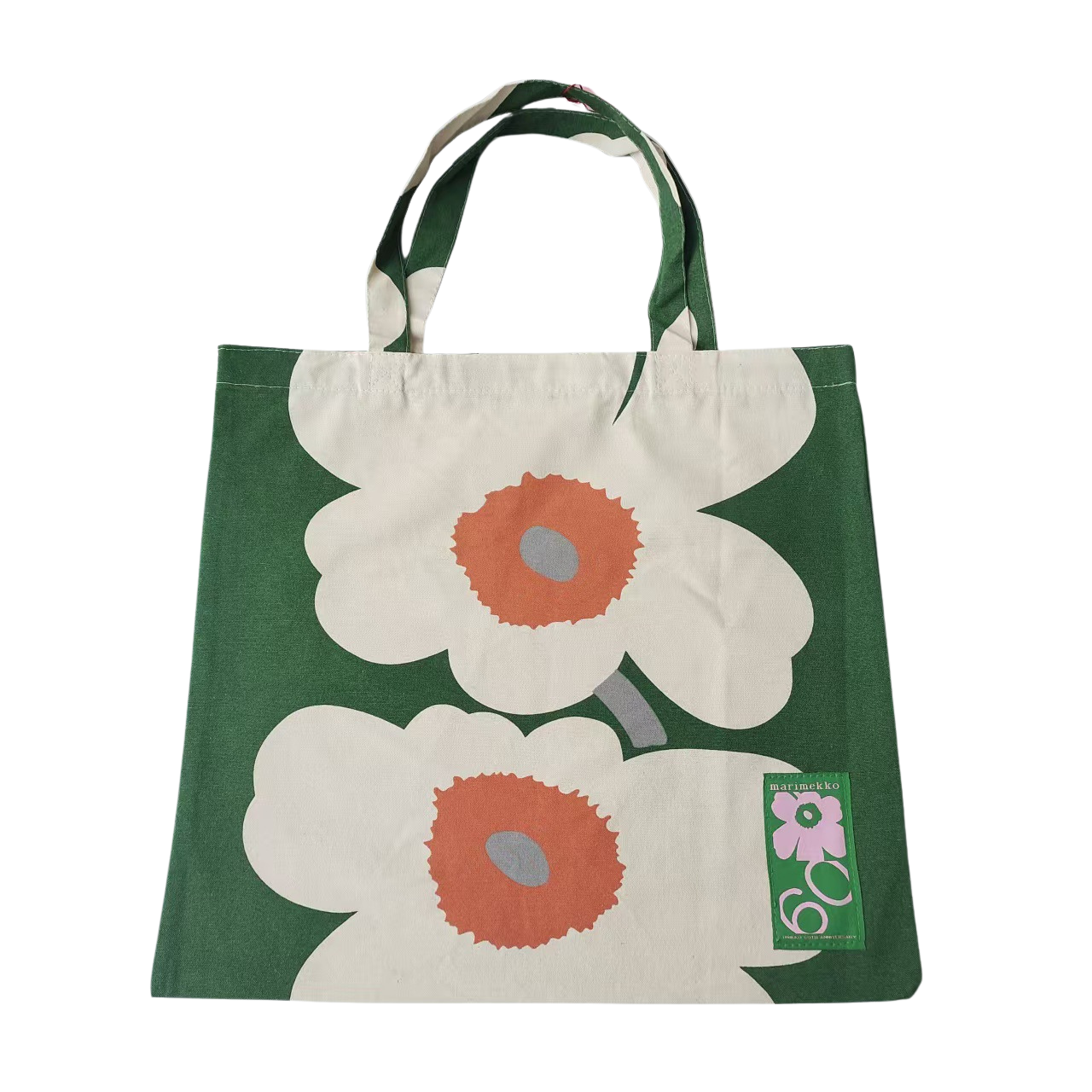 Blue & Ivory Floral Cotton Tote Bag 44cmx 43cm
