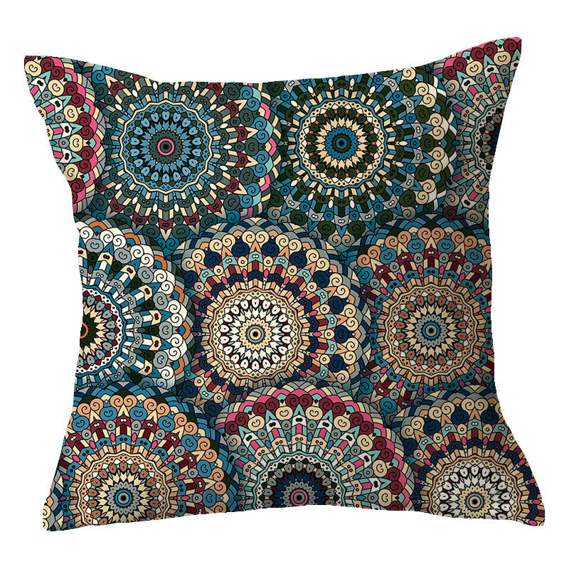 Traditional Geometric Mandala Cushion Cover