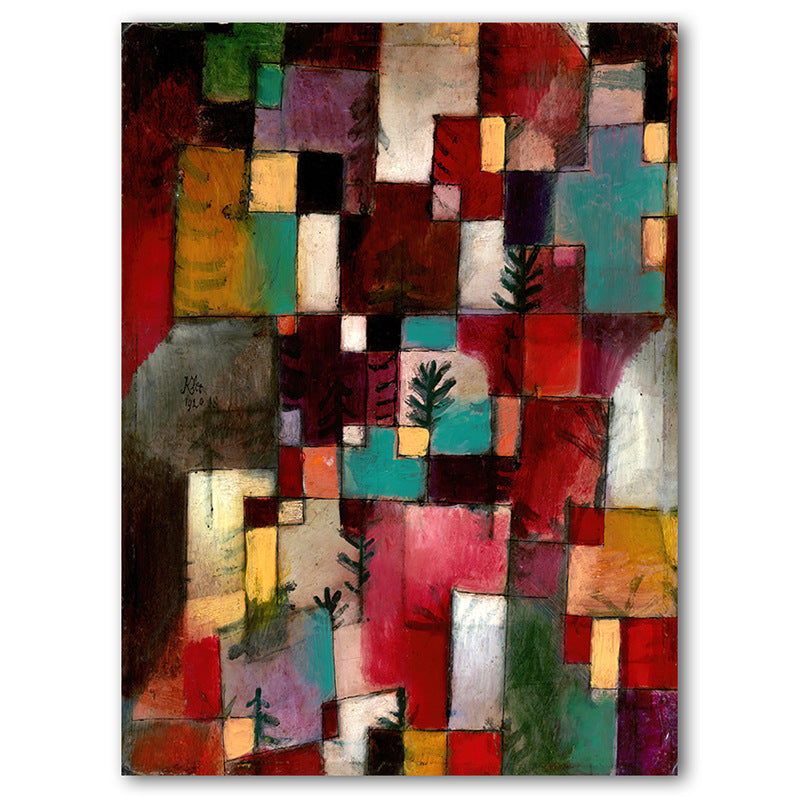 Abstract Urban Geometry Canvas Art