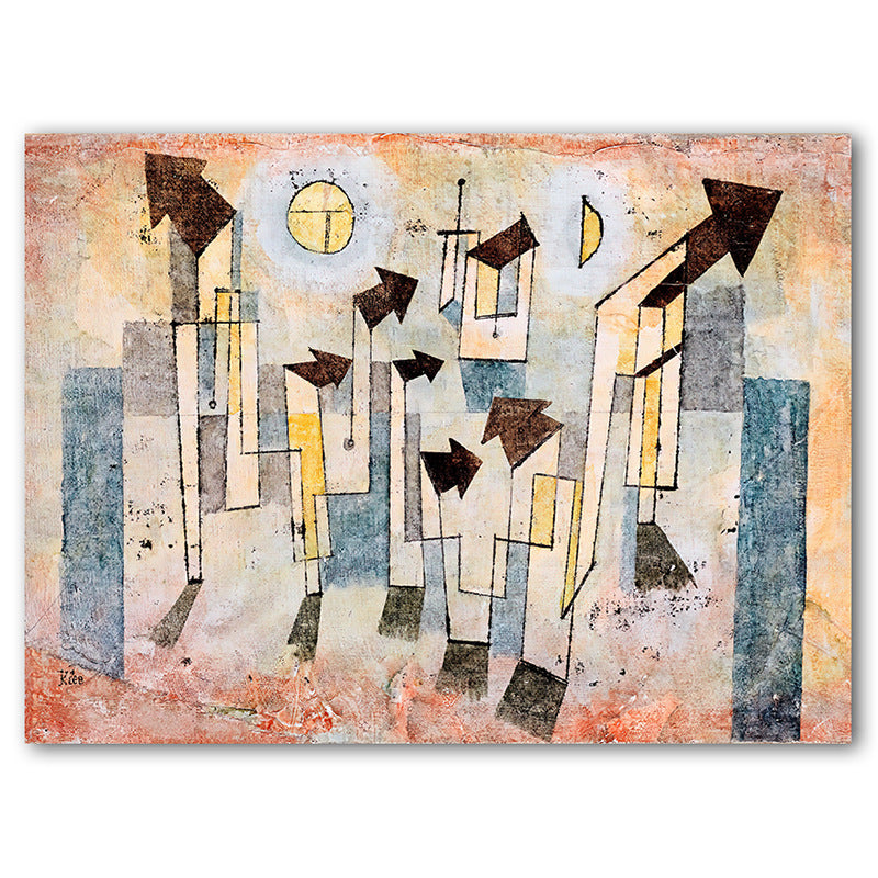 Abstract Urban Geometry Canvas Art