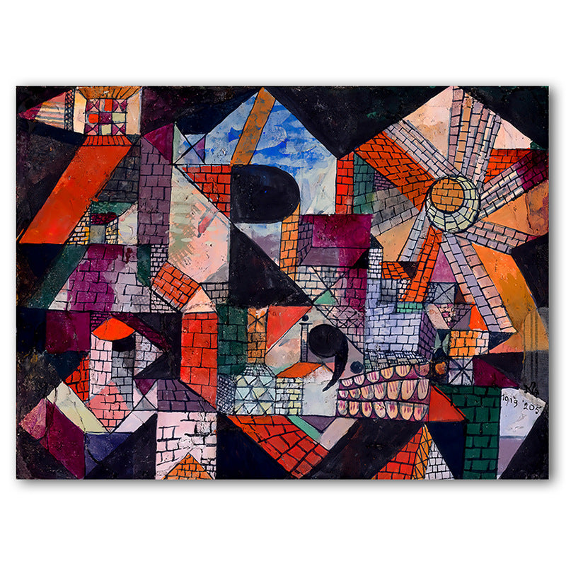 Abstract Urban Geometry Canvas Art