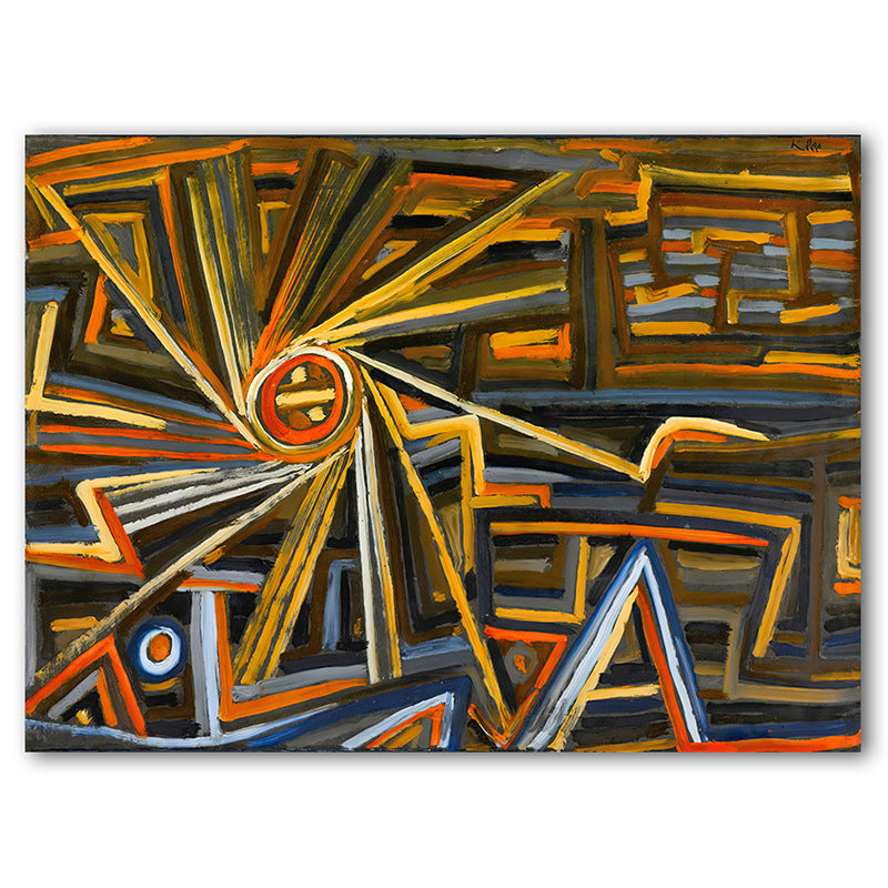 Abstract Urban Geometry Canvas Art