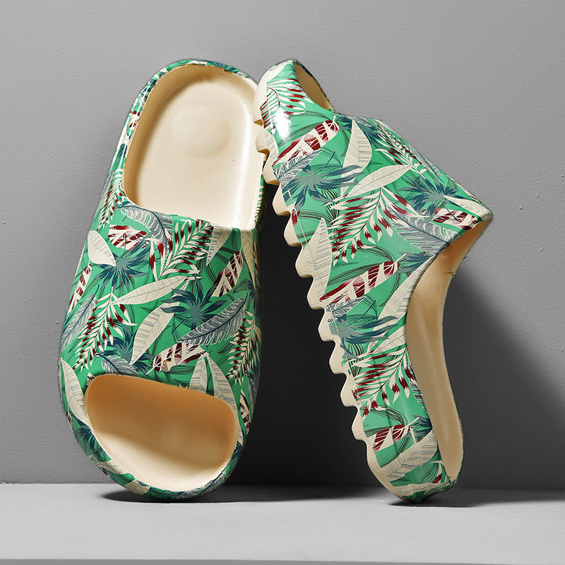 One Word Slippers Coconut Slippers Leaves  Trend Sandals