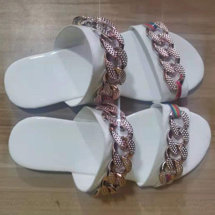 New Large Size Fashion Chain Slippers Africa Amazon Sandals Women's Sandals