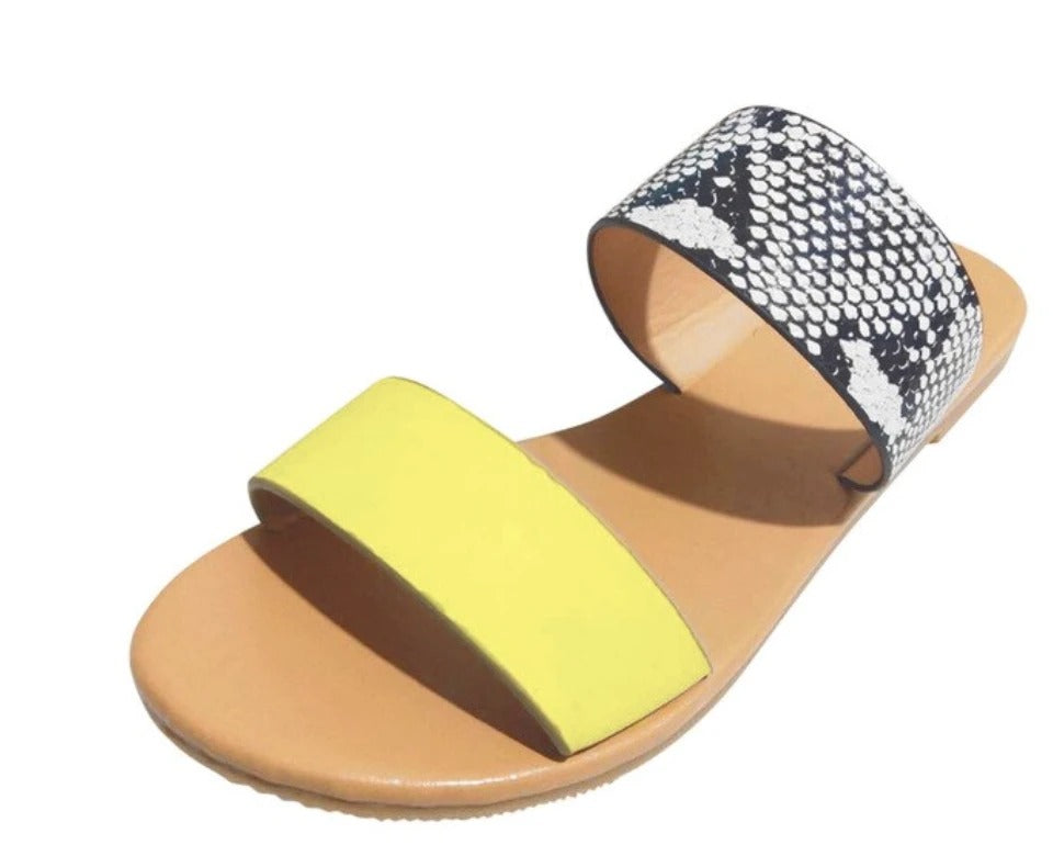 Leopard slippers sandals