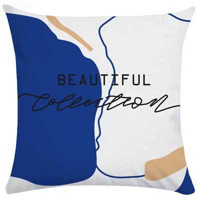Abstract Wave Pattern Cushion Cover