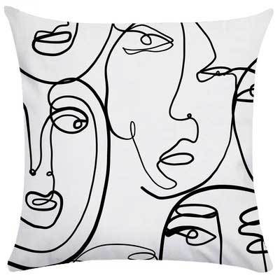 Abstract Wave Pattern Cushion Cover