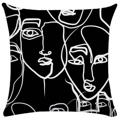 Abstract Wave Pattern Cushion Cover