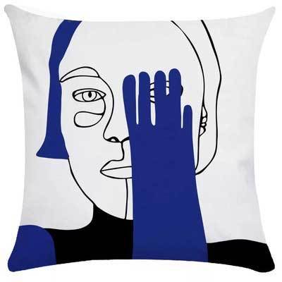 Abstract Wave Pattern Cushion Cover