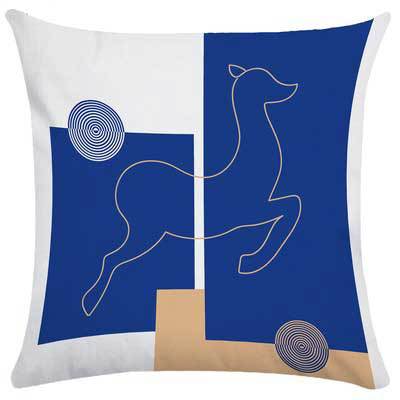 Abstract Wave Pattern Cushion Cover