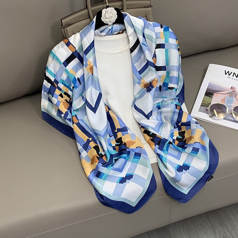 Creative Exotic-print Versatile Silk Scarf