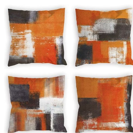 Textured Blue Abstract Cushion Cover