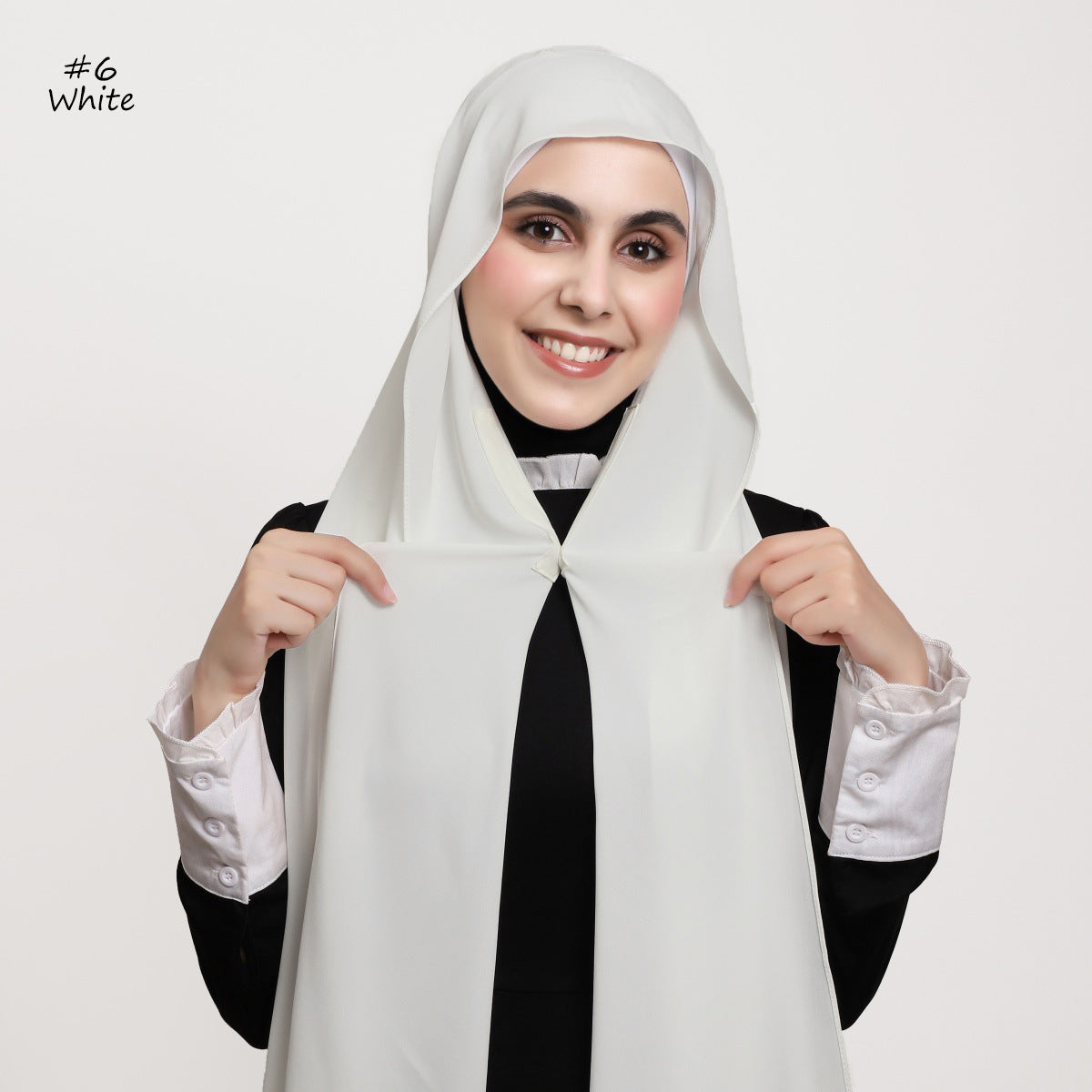 Solid-color High-quality Silky-soft Thick Chiffon With Built-in Magnets
