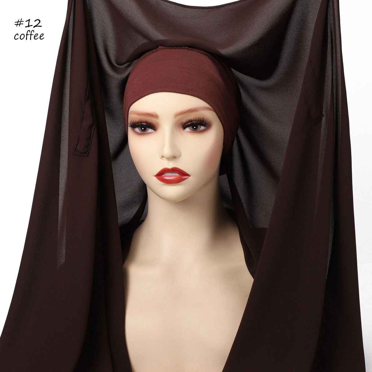 Solid-color High-quality Silky-soft Thick Chiffon With Built-in Magnets