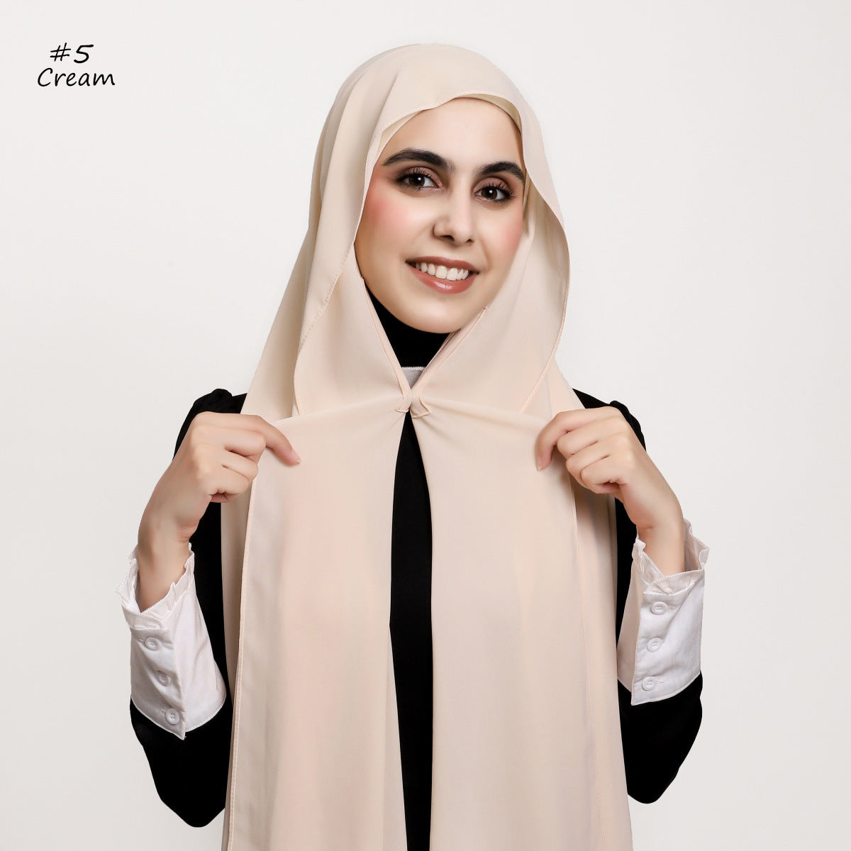 Solid-color High-quality Silky-soft Thick Chiffon With Built-in Magnets