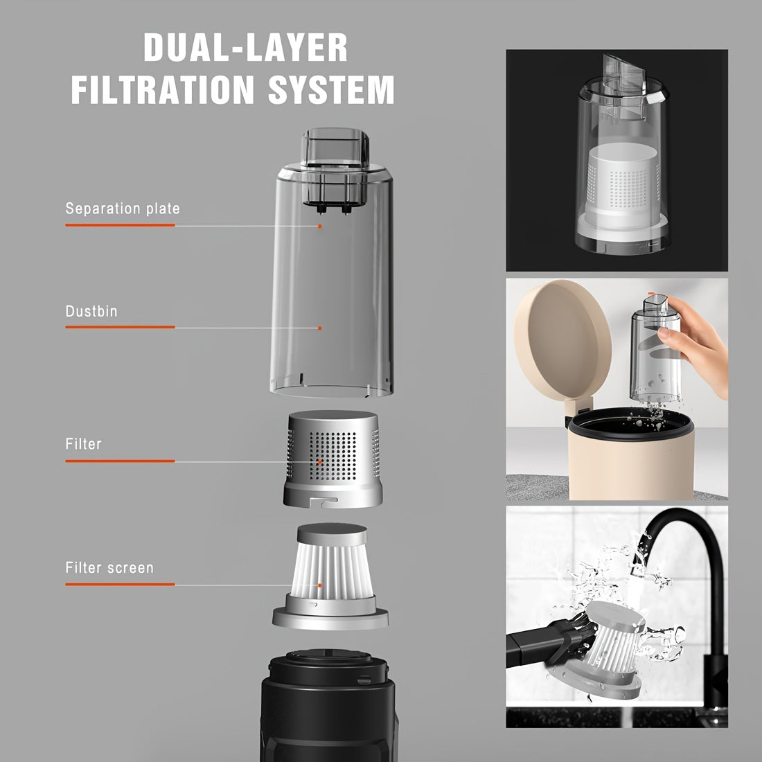 Powerful Car Vacuum Cleaner with Wireless Convenience, Ideal for Collecting Dust in Vehicles And Homes. Great for Automotive Use, It Effectively Cleans Gaps And Is Suitable for Cars, Rvs, Kitchens, Floors, And Various Other C