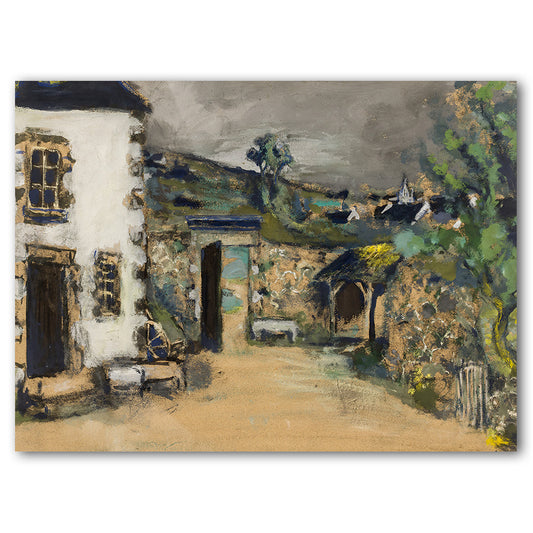 Quiet Countryside Courtyard Canvas Art