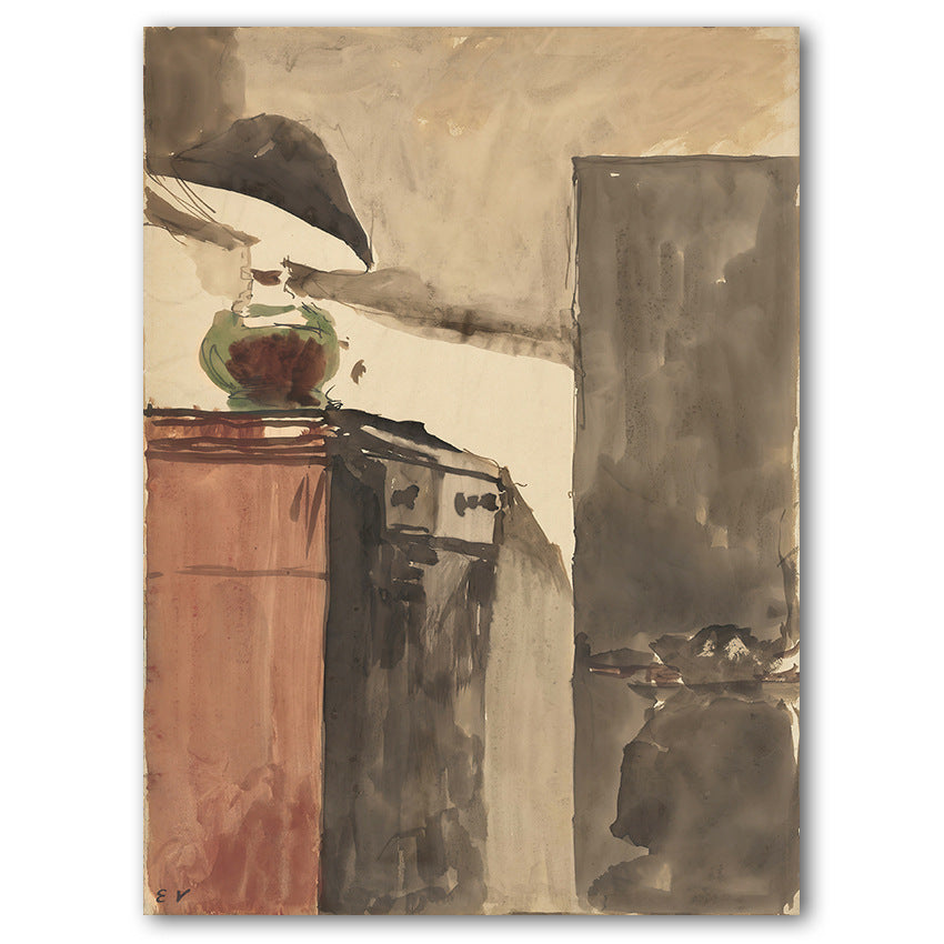 Quiet Countryside Courtyard Canvas Art