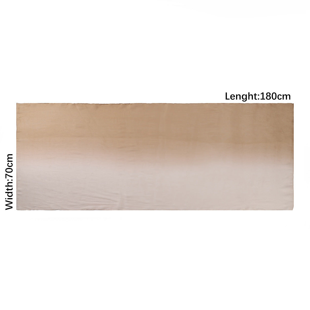 Gradient-colored Island Satin Crinkle Long Scarfnecktie
