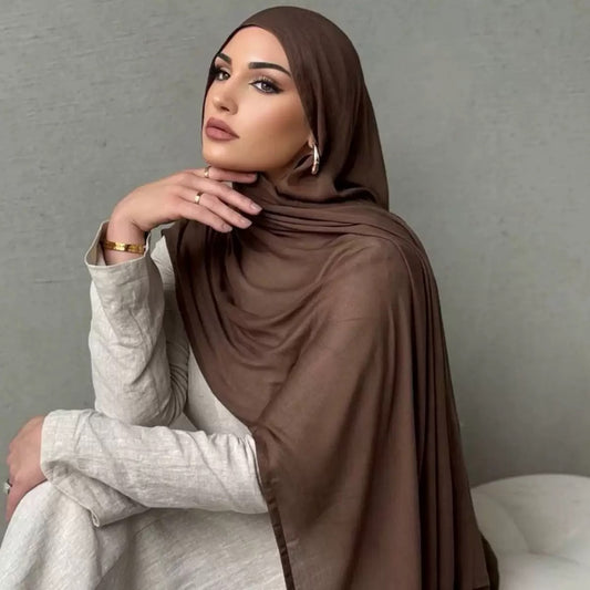 Cross-border Foreign Trade Modal Headscarf Double-Needle Rayon Scarf
