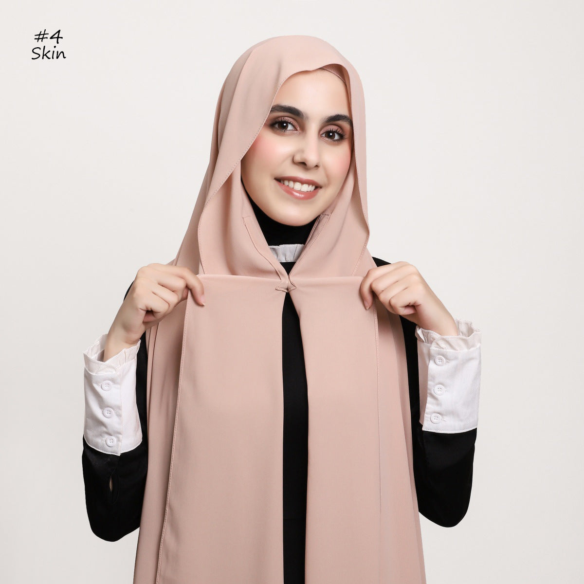 Solid-color High-quality Silky-soft Thick Chiffon With Built-in Magnets