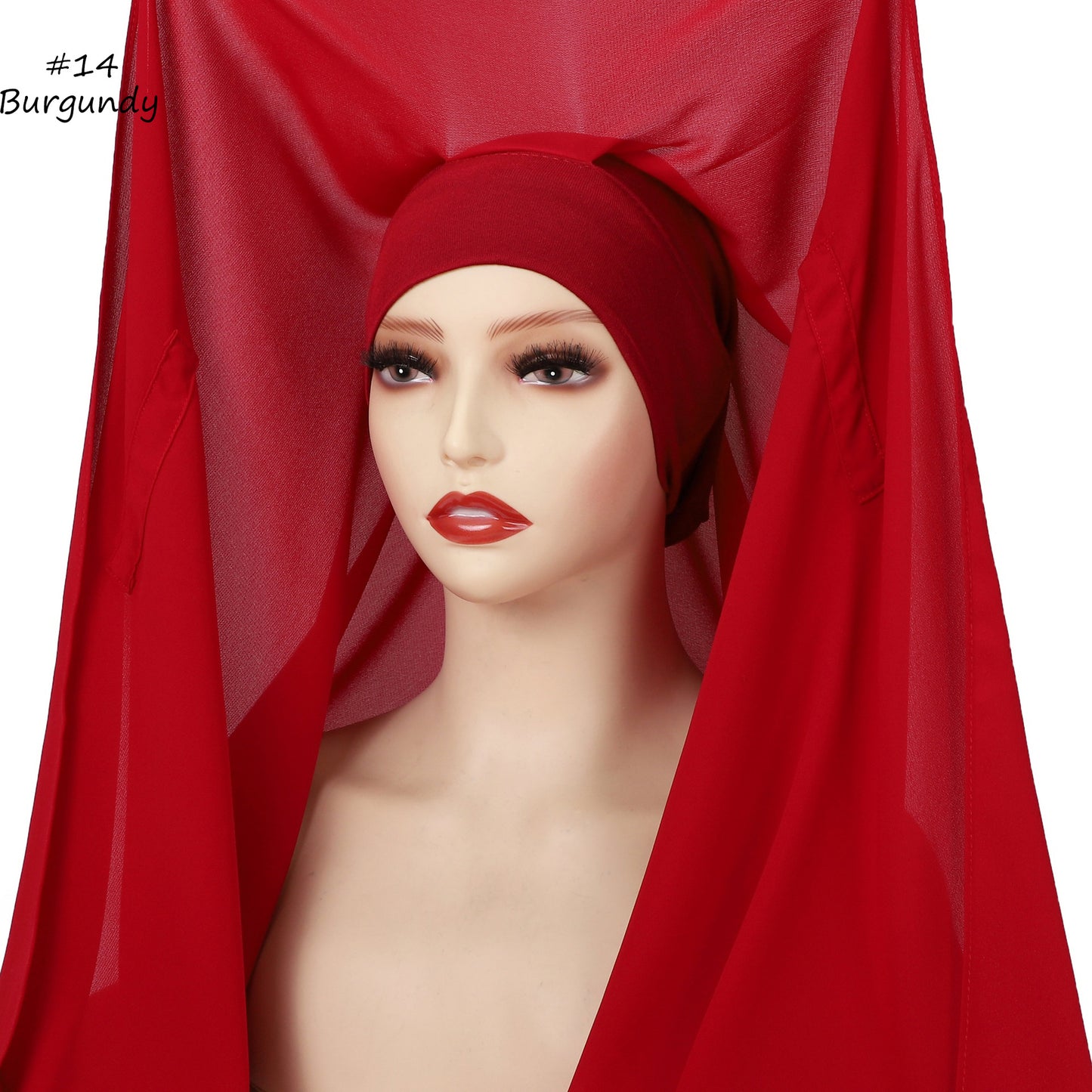 Solid-color High-quality Silky-soft Thick Chiffon With Built-in Magnets