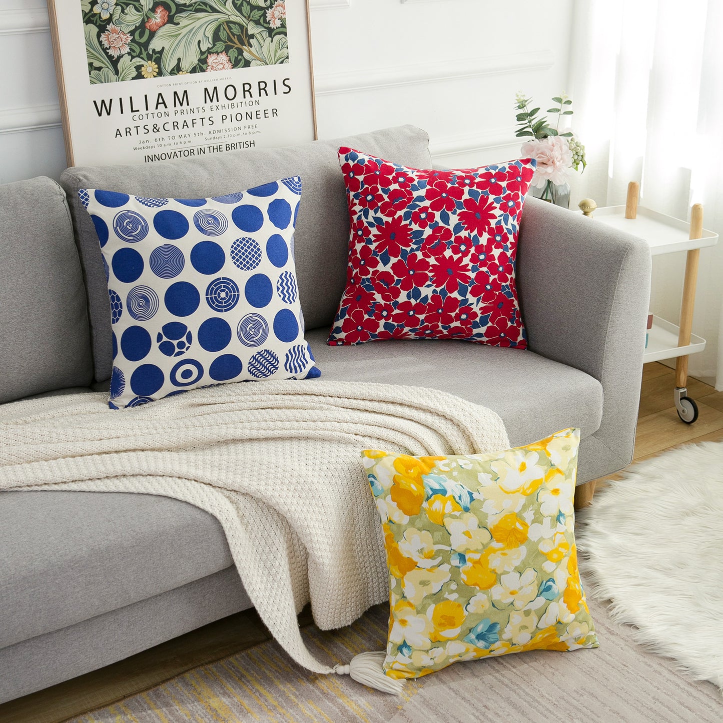 Yi Qiyun Pillow Cover Sofa Cushion Duplex Printing Cushion Cover Model Room Cushion