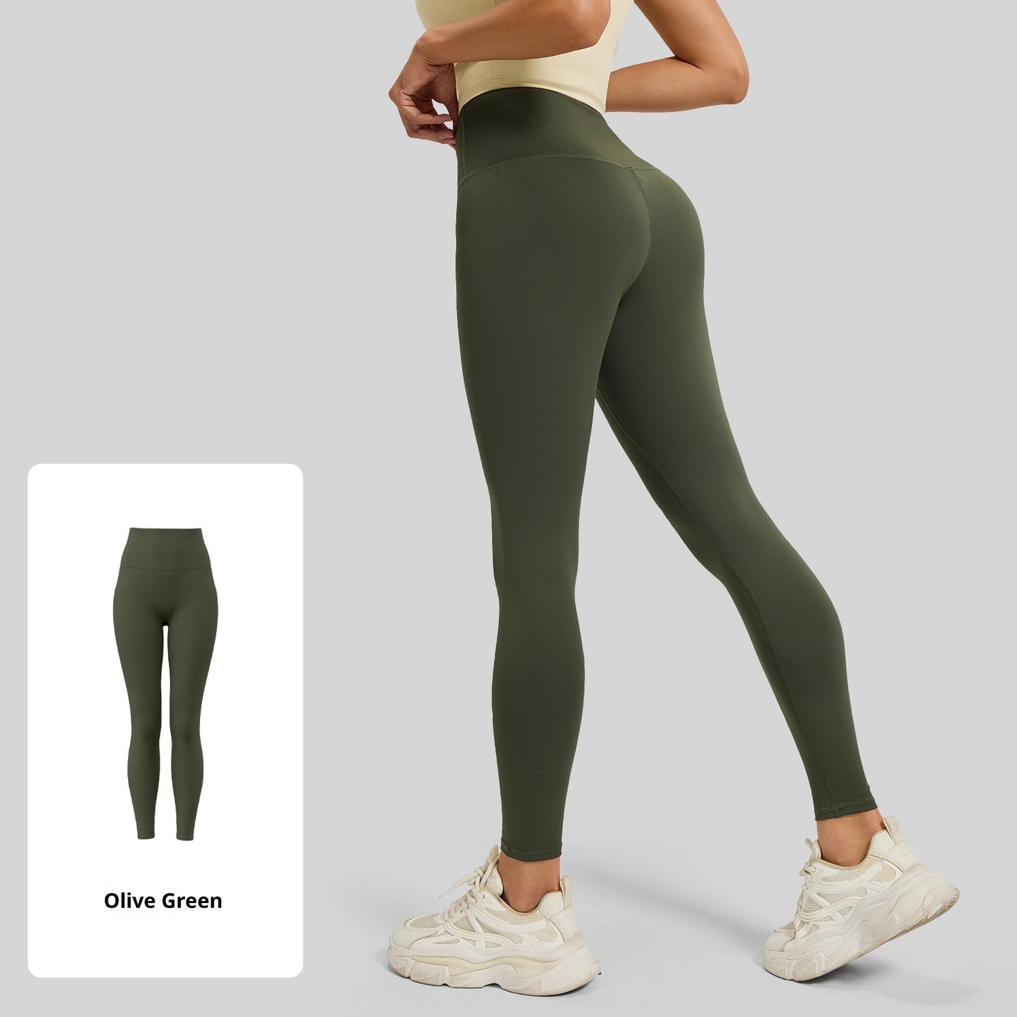 Peach High Waist Hip Lift Stretch Nude Feel Outerwear