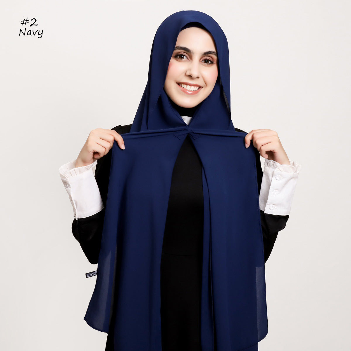 Solid-color High-quality Silky-soft Thick Chiffon With Built-in Magnets