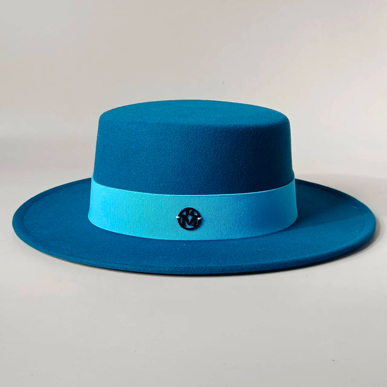 French felt hat Flat-top  Autumn and winter felt hats Letter accessories women's wide-brimmed hat sombrero fedora  sombrero