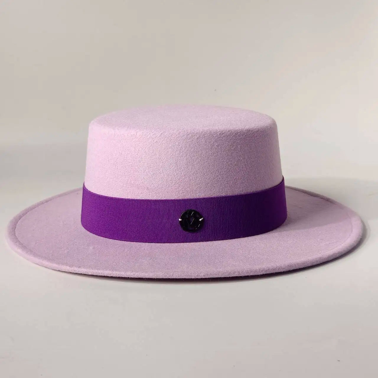 French felt hat Flat-top  Autumn and winter felt hats Letter accessories women's wide-brimmed hat sombrero fedora  sombrero