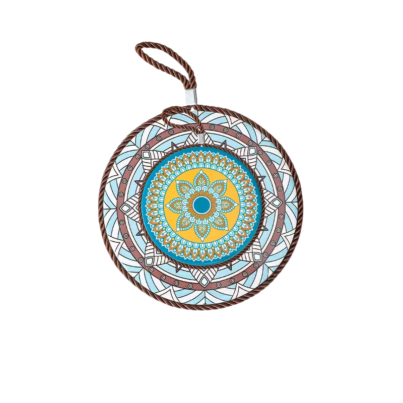 Artisan Mandala Heat Resistant Pot Holder | Round 17cm Trivet