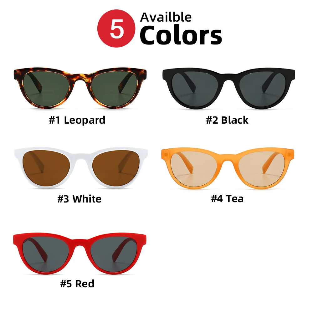 VIVIBEE 2026 Cat Eye Sunglasses Women Leopard Frame Retro Cateye Summer Jasper Green Lens Vintage Female Small Sun Glasses
