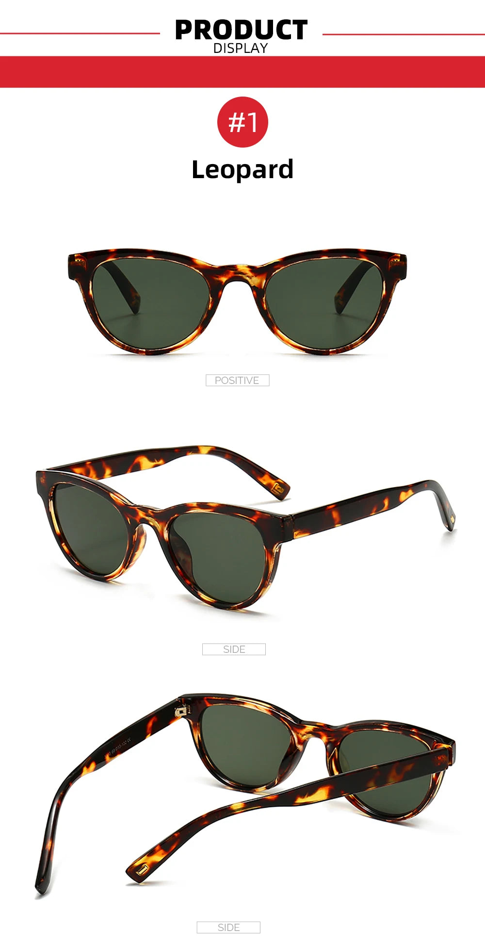 VIVIBEE 2026 Cat Eye Sunglasses Women Leopard Frame Retro Cateye Summer Jasper Green Lens Vintage Female Small Sun Glasses