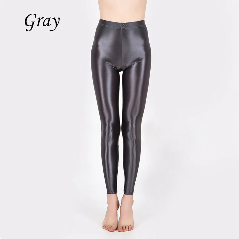 Summer Glossy Thin High Waist Seamless Women Yoga Leggings Plus Size Workout Pants for Gym Trousers Tight Bottoms Hot Sale