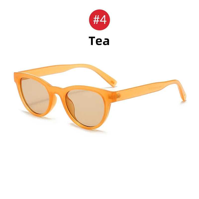 VIVIBEE 2026 Cat Eye Sunglasses Women Leopard Frame Retro Cateye Summer Jasper Green Lens Vintage Female Small Sun Glasses