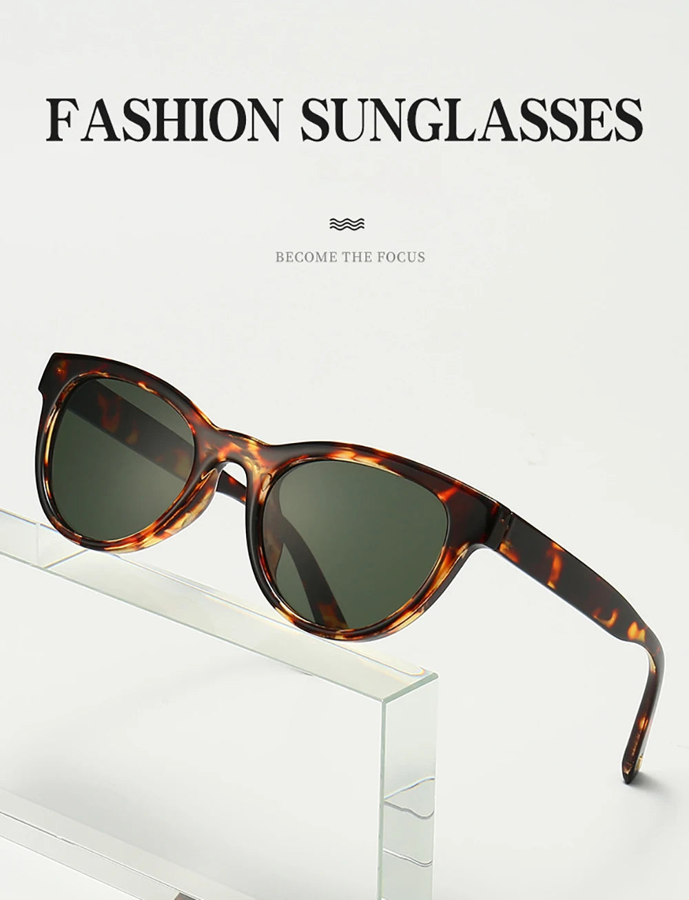VIVIBEE 2026 Cat Eye Sunglasses Women Leopard Frame Retro Cateye Summer Jasper Green Lens Vintage Female Small Sun Glasses