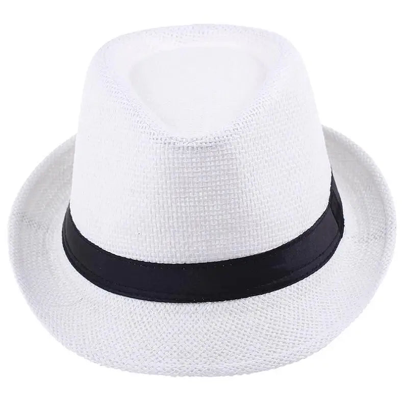 LNPBD Hot Unisex Women Men Fashion Summer Casual Trendy Beach Sun Straw Panama Jazz Hat Cowboy Fedora hat Gangster Cap