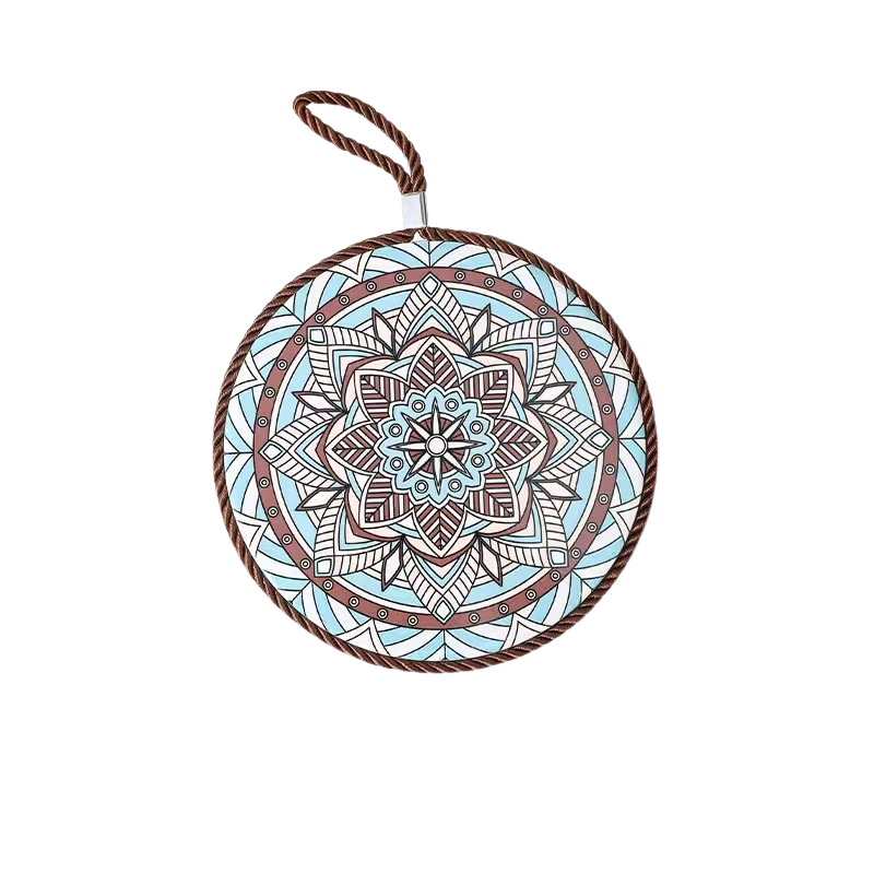 Artisan Mandala Heat Resistant Pot Holder | Round 17cm Trivet