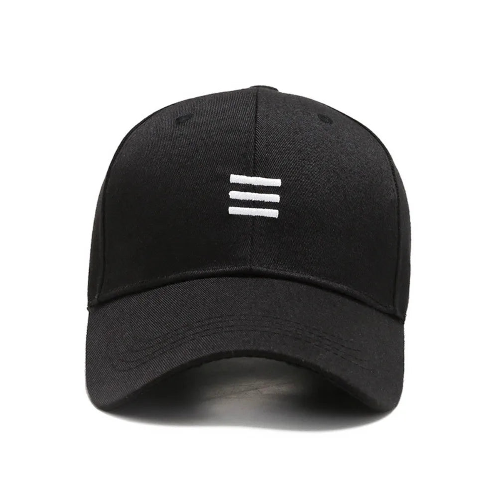 Hat trendy simple three horizontal bars Summer Baseball Men Women's fashion leisure sunshade Cap